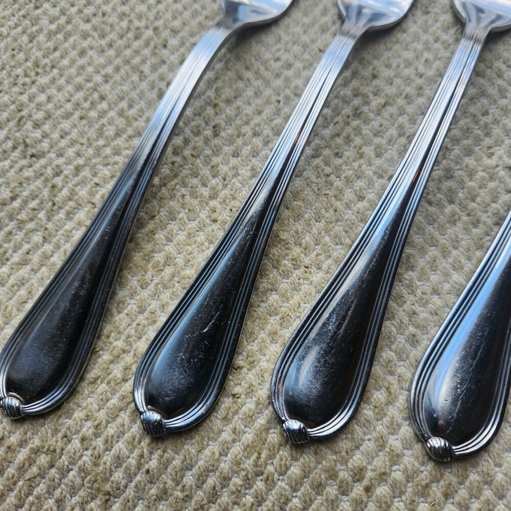 4 Villeroy & Boch EMILY Dinner Forks 18/10 Stainless Steel Indonesia Knot Tip 8" - Picture 2 of 5
